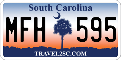 SC license plate MFH595