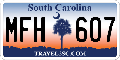 SC license plate MFH607