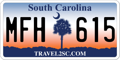 SC license plate MFH615