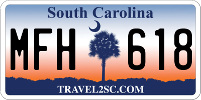 SC license plate MFH618