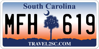 SC license plate MFH619