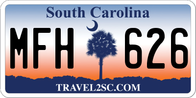 SC license plate MFH626