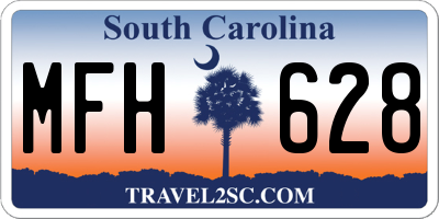 SC license plate MFH628
