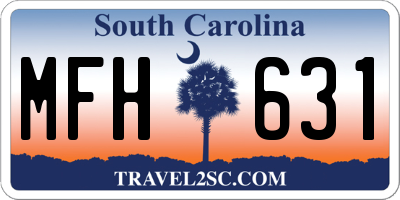 SC license plate MFH631