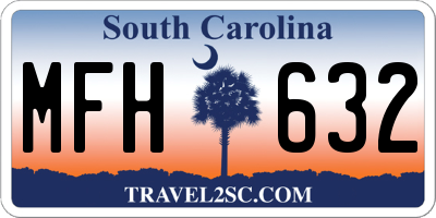 SC license plate MFH632