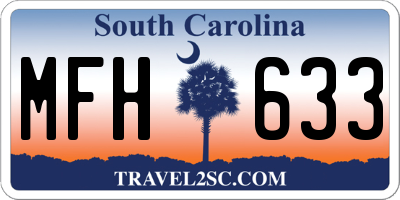 SC license plate MFH633