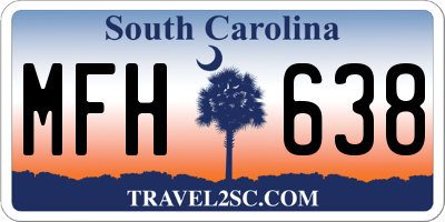 SC license plate MFH638