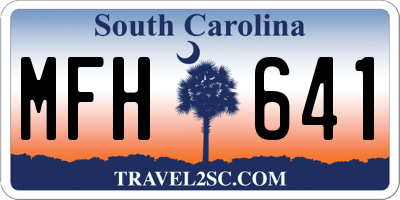 SC license plate MFH641