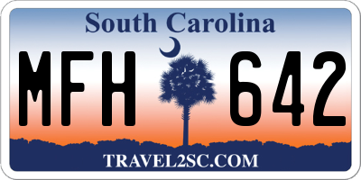 SC license plate MFH642