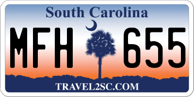 SC license plate MFH655