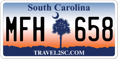 SC license plate MFH658