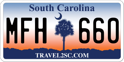 SC license plate MFH660