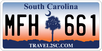 SC license plate MFH661