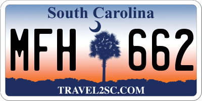 SC license plate MFH662