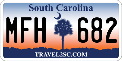SC license plate MFH682