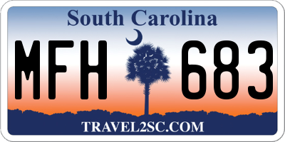SC license plate MFH683