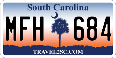 SC license plate MFH684