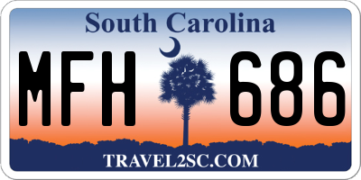SC license plate MFH686