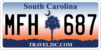 SC license plate MFH687