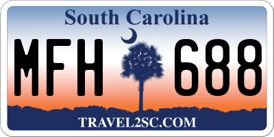 SC license plate MFH688