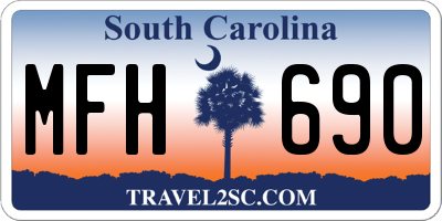 SC license plate MFH690