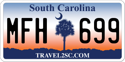 SC license plate MFH699