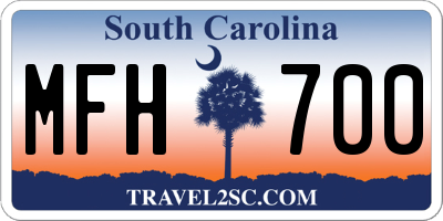 SC license plate MFH700
