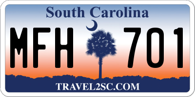 SC license plate MFH701