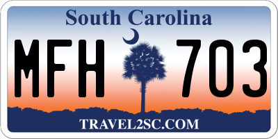 SC license plate MFH703