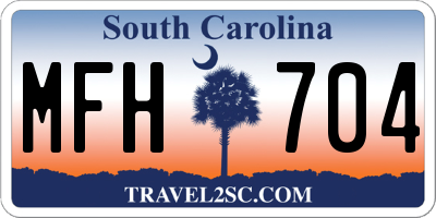 SC license plate MFH704