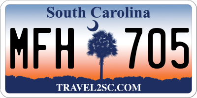 SC license plate MFH705