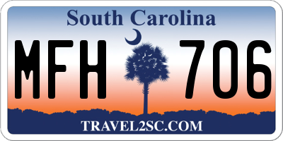 SC license plate MFH706