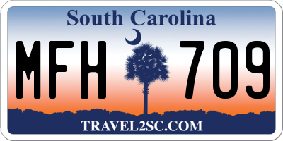 SC license plate MFH709