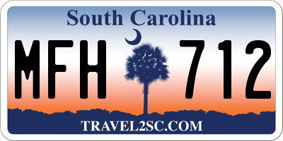 SC license plate MFH712