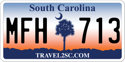 SC license plate MFH713