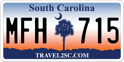 SC license plate MFH715