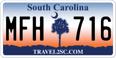 SC license plate MFH716