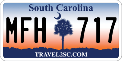 SC license plate MFH717