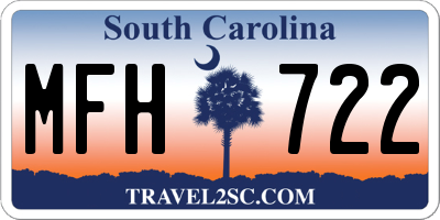 SC license plate MFH722