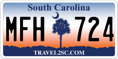 SC license plate MFH724