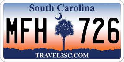 SC license plate MFH726