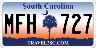 SC license plate MFH727