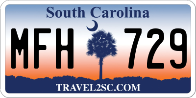 SC license plate MFH729