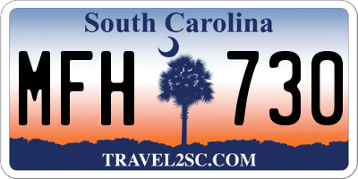 SC license plate MFH730