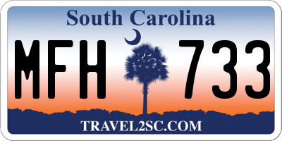 SC license plate MFH733