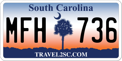 SC license plate MFH736