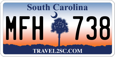 SC license plate MFH738