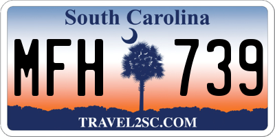 SC license plate MFH739