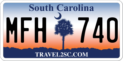 SC license plate MFH740