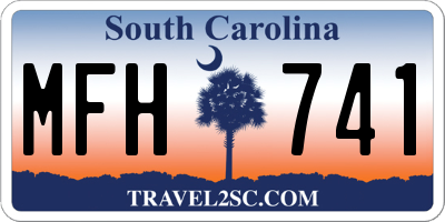 SC license plate MFH741